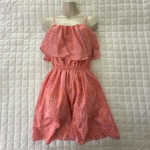 LILLY PULITZER X TARGET Womens Dress XS Coral Pink Giraffing Me Crazy Sundress